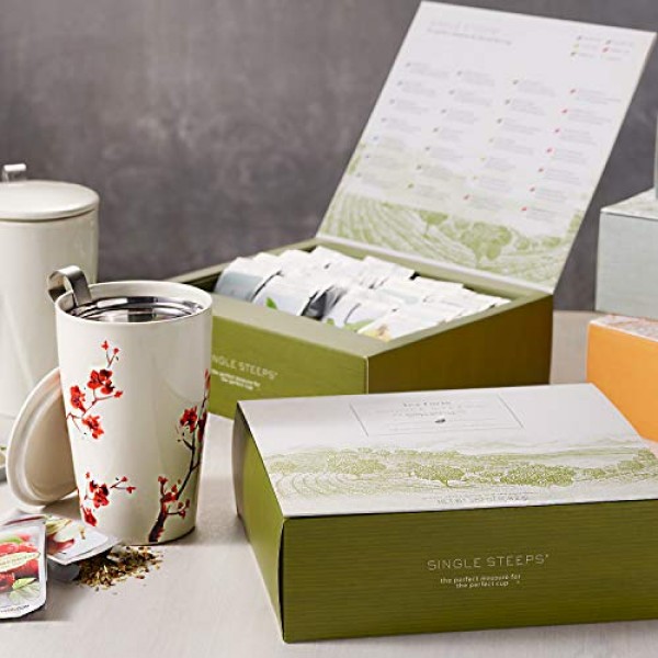 Tea Forte Classic Teas Single Steeps Tea Chest Variety Gift Box,