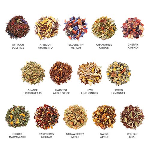 Tea Forte Herbal Teas Variety Gift Box, Single Steeps Loose Tea