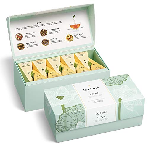 Tea Forte Lotus Relaxing Teas Presentation Box Tea Sampler Gift