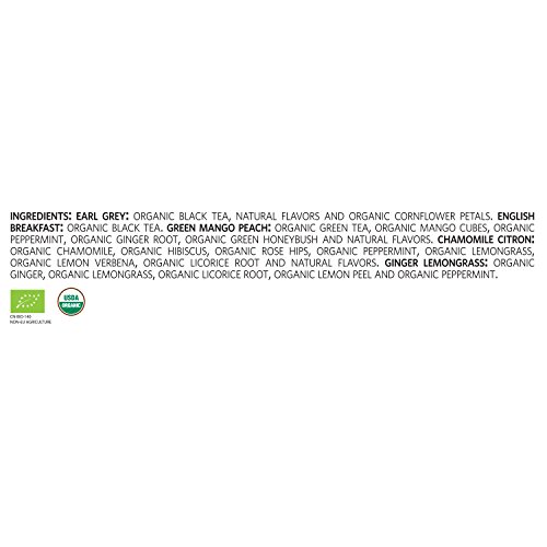 Tea Forte Organic Classic Tea Sampler, Single Steeps Loose Leaf