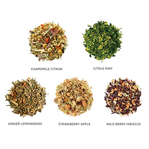 Tea Forte Organic Herbal Tea Sampler, Single Steeps Loose Leaf T