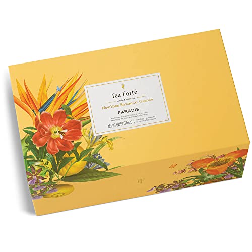 Tea Forte Paradis Gift Set With Cafe Cup, Tea Tray And 10 Handcr