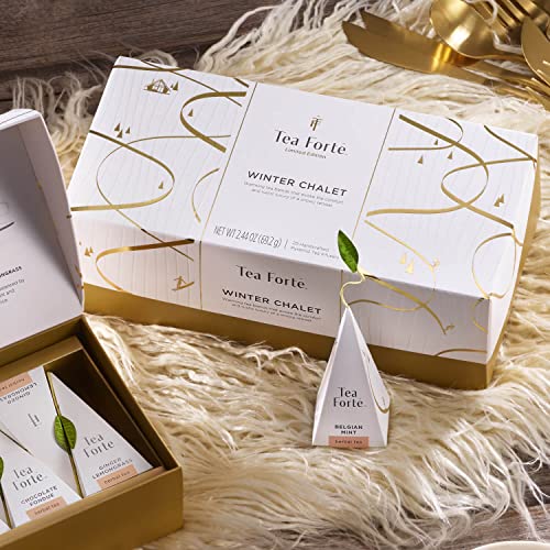 Tea Forte Presentation Box Winter Chalet Tea Sampler Gift Set, 2