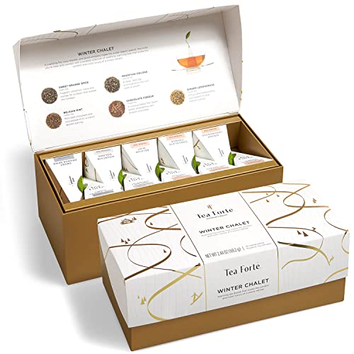 Tea Forte Presentation Box Winter Chalet Tea Sampler Gift Set, 2