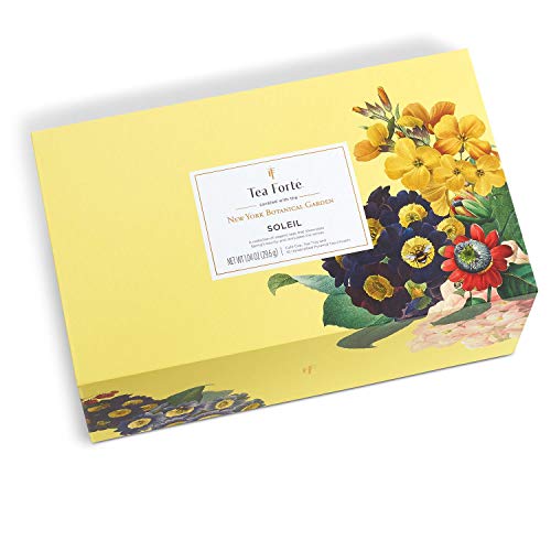 Tea Forte Soleil Gift Set With Yellow Cafe Cup, Tea Tray And 10