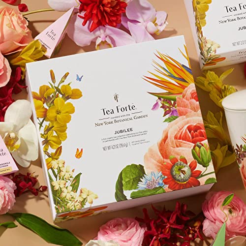 Tea Forte Tea Sampler, Jubilee Tea Chest, Tea Gift Set with 40 P...