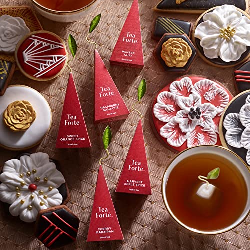 Tea Forte Warming Joy Gift Set, Holiday Spice Tea Sampler With 1