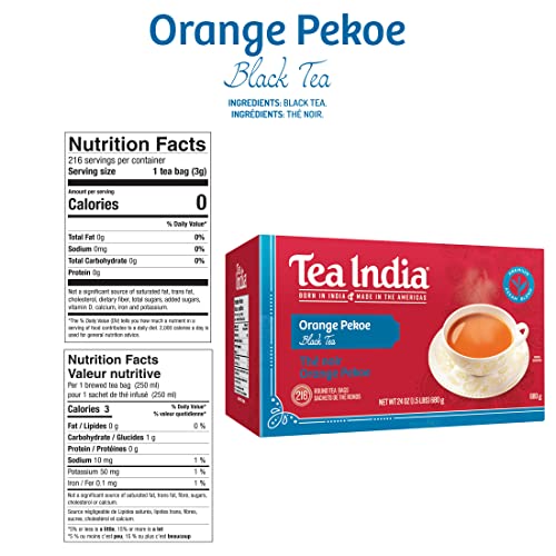 Tea India Orange Pekoe Black Tea Chai Flavorful Blend Of Black T...