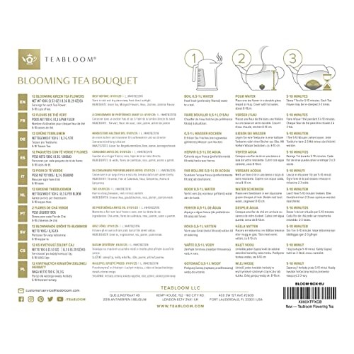 Teabloom Flowering Tea - 12 Unique Varieties Of Fresh Blooming T