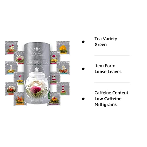 Teabloom Flowering Tea - 12 Unique Varieties Of Fresh Blooming T