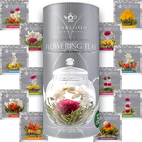Teabloom Flowering Tea - 12 Unique Varieties Of Fresh Blooming T
