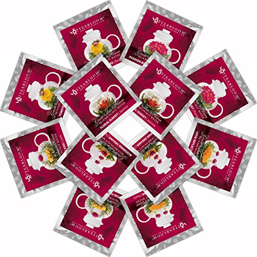 Teabloom Flowering Tea &Amp; Teapot Gift Set - 36 Oz Glass Teapot, H