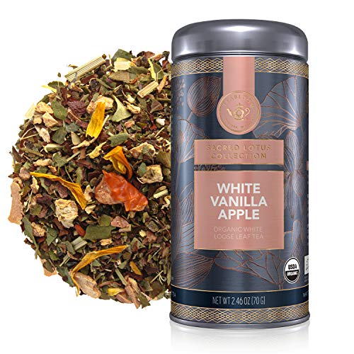 Teabloom Organic White Tea, White Vanilla Apple Loose Leaf Tea,