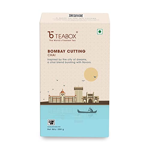 Teabox Bombay Cutting Masala Chai 250g 100 Cups / 8.8 Oz | 100...