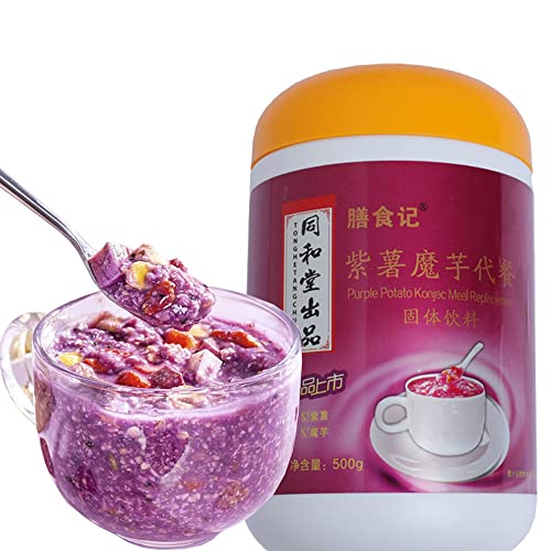 Purple Potato Konjak Congee cereal 17.6oz/500g Instant cereal nu...