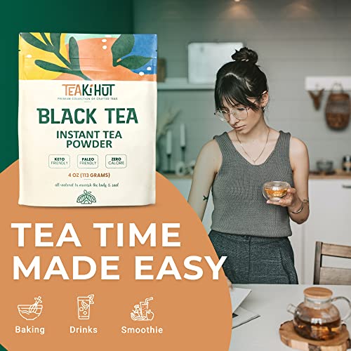 TEAki Hut Instant Black Tea Powder | Zero-Cholesterol Powdered B...