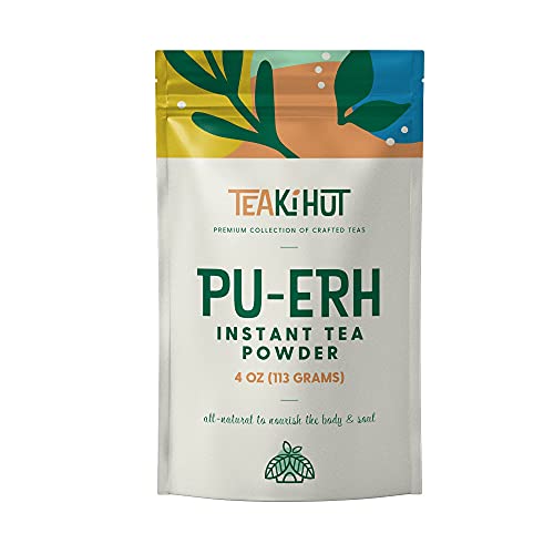 Teaki Hut Organic Instant Pu-Erh Tea Powder 4 Oz / 80 Servings