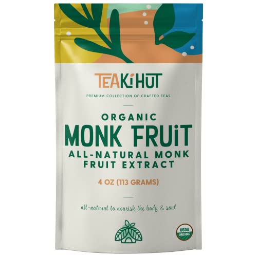 Teaki Hut Monk Fruit Extract Powder 4Oz 113G, All Natural Zero