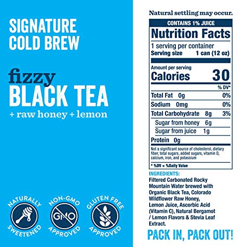 Teakoe Fizzy Tea | 100% Organic Black Tea W/ Raw Honey &Amp; Lemon |