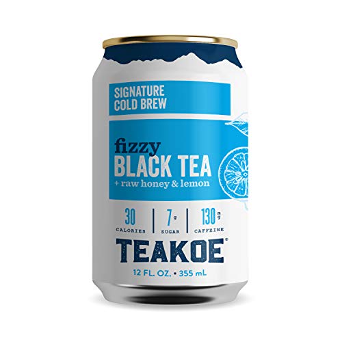 Teakoe Fizzy Tea | 100% Organic Black Tea W/ Raw Honey &Amp; Lemon |