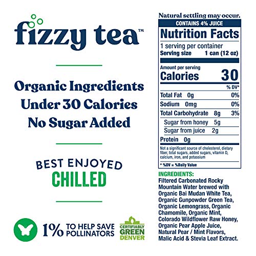 Teakoe Fizzy Tea | 100% Organic White Tea W/ Raw Honey | Truly B