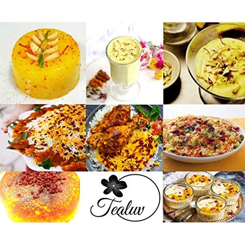 2-Grams Tealuv Saffron Threads, Finest Pure Premium All Red Saff