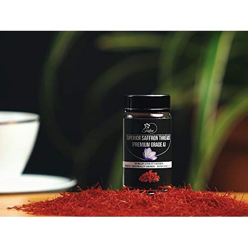 2-Grams Tealuv Saffron Threads, Finest Pure Premium All Red Saff