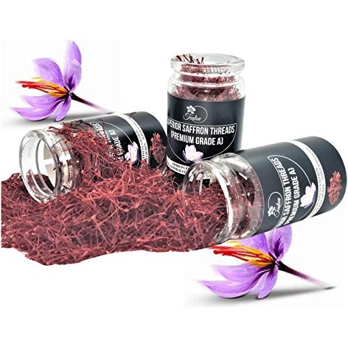 2-Grams Tealuv Saffron Threads, Finest Pure Premium All Red Saff