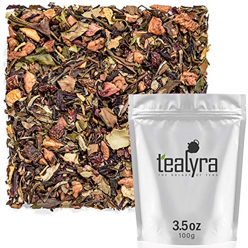 Tealyra - Spiced White Pear - White Loose Leaf Tea - Hibiscus -