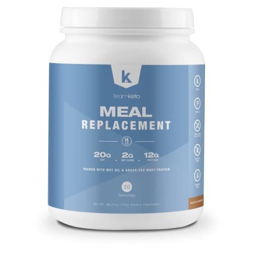 Team Keto meal Replacement Shake Salted Caramel, 20 Servings P...