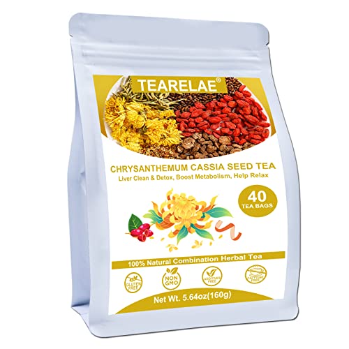 TEARELAE - Chrysanthemum Cassia Seed Tea - 4g x 40 Count - Burdo...