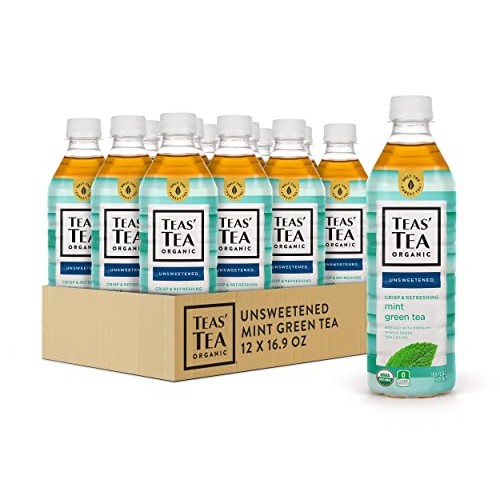 Teas Tea Unsweetened Mint Green Tea 16.9 Ounce Pack of 12 Org...