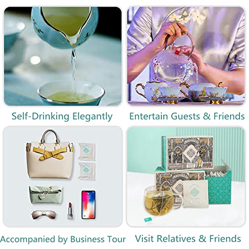 TeasBank Jasmine Green Tea Bags Sampler Organic Herbal Tea 14 Co...