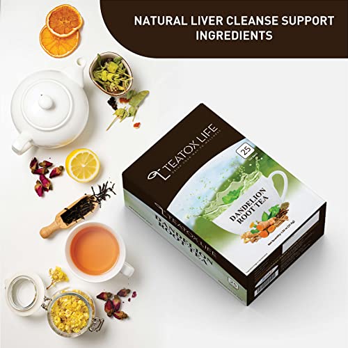 Dandelion Root Tea for Liver Cleanse 50 Tea Bags with Milk Thi...