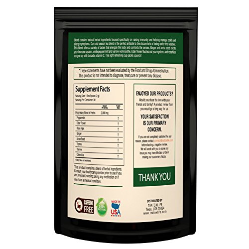 Elderberry Tea With Calendula, Yarrow, Rosehip, Thyme, Peppermin