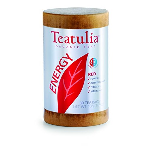 Teatulia Organic Energy Red Tea 6 Canisters X 30 Standard Tea Bags