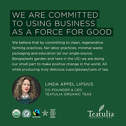 Teatulia Organic Black Tea, 50 Loose Leaf Premium Corn Silk Pyra