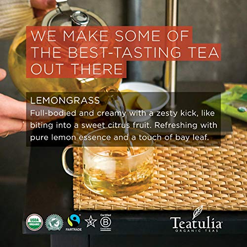 Teatulia Organic Lemongrass Tea + Bay Leaf Herbal Blend, 50 Corn