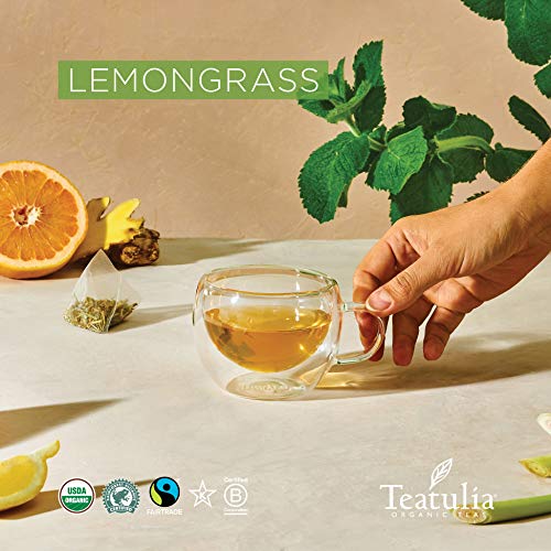 Teatulia Organic Lemongrass Tea + Bay Leaf Herbal Blend, 50 Corn