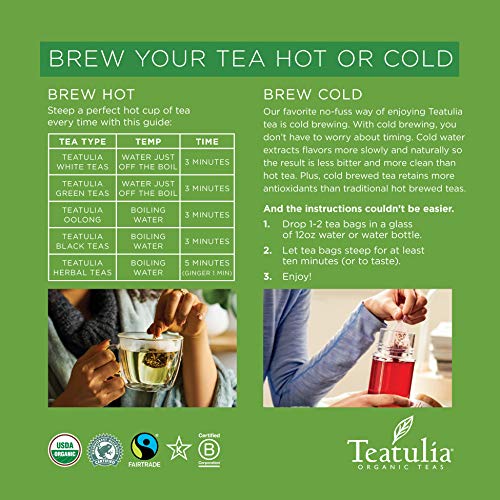 Teatulia Organic Lemongrass Tea + Bay Leaf Herbal Blend, 50 Corn