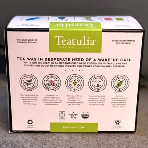 Teatulia Power Pack - 2 Energy Tea Canisters 60 Tea Bags Total