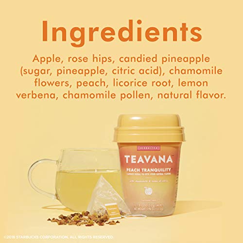 Teavana Peach Tranquility, Herbal Tea With Chamomile And Notes O