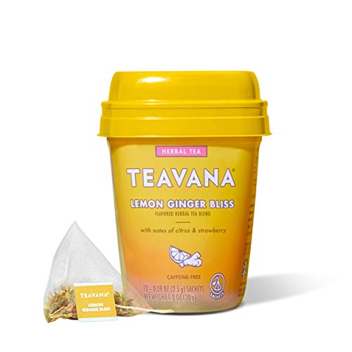 Teavana Lemon Ginger Bliss, Herbal Tea With Citrus &Amp; Strawberry,