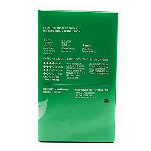 Teavana Radiant Green Tea, 0.07 Oz, Box of 24 Tea Bags