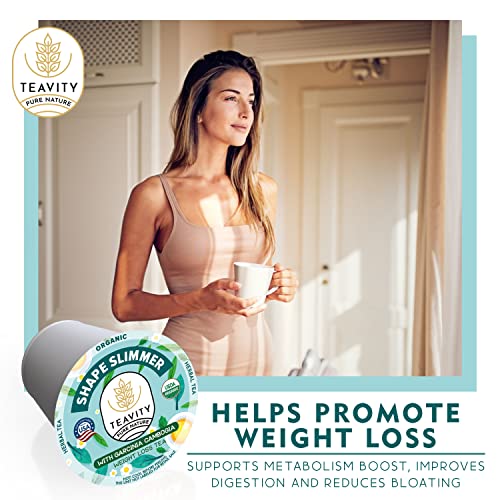 TEAVITY Organic Shape Slimmer Tea Pods with Garcinia Cambogia | ...