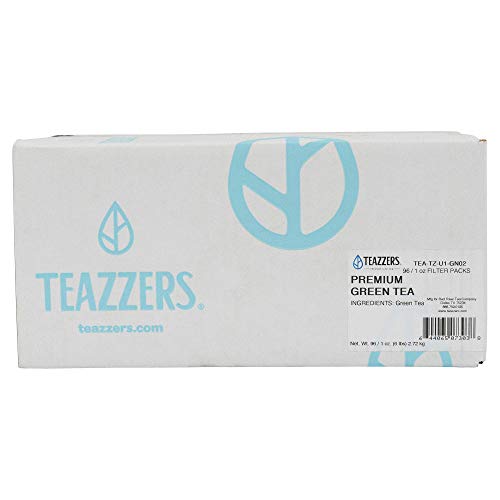 Teazzers Premium All-Natural Green Tea Bags, Large 1-Gallon Iced...