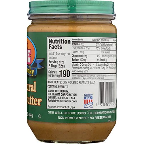 Teddie Peanut Butter, Peanut Butter, 16 Ounce