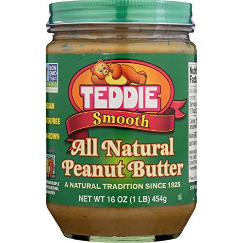 Teddie Smooth Old Fashioned All Natural Peanut Butter-16 Ounce Jar