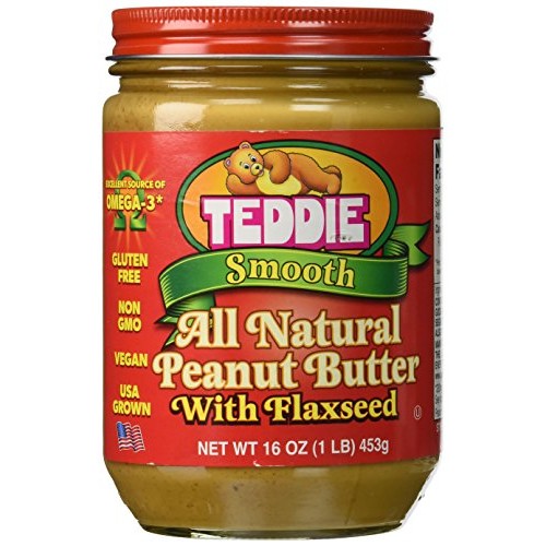 Teddie Smooth All Natural Peanut Butter With Flaxseed Pack Of 4
