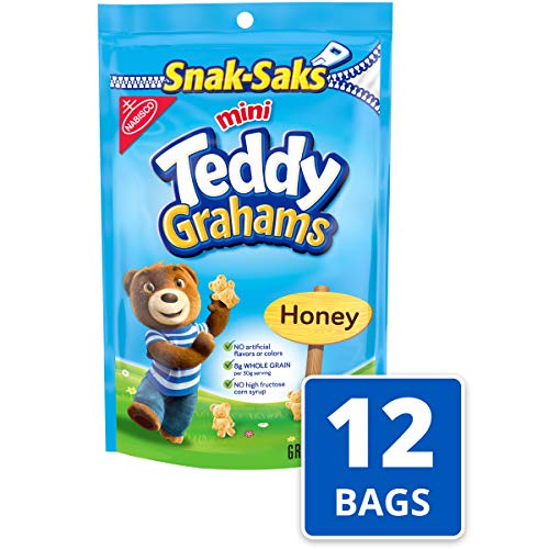 Teddy Grahams Honey Graham Snacks, Snack-Sak, 8 Ounce Pack Of 12